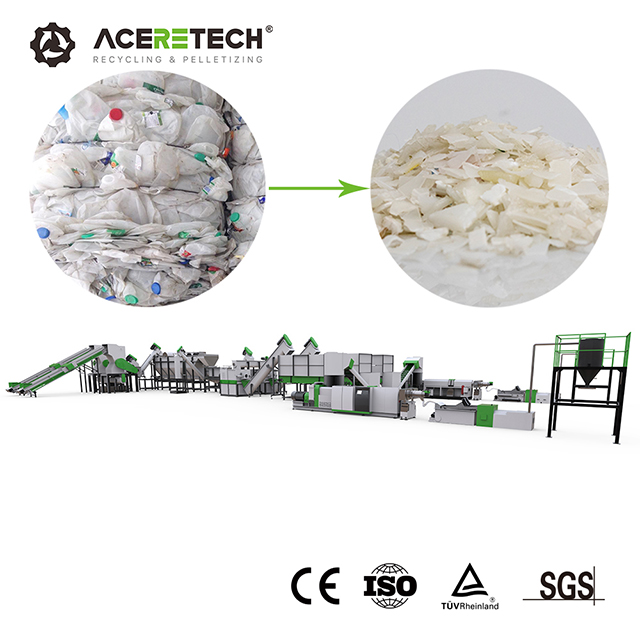 Machines de recyclage de plastique de bouteilles économiques AWS-HDPE